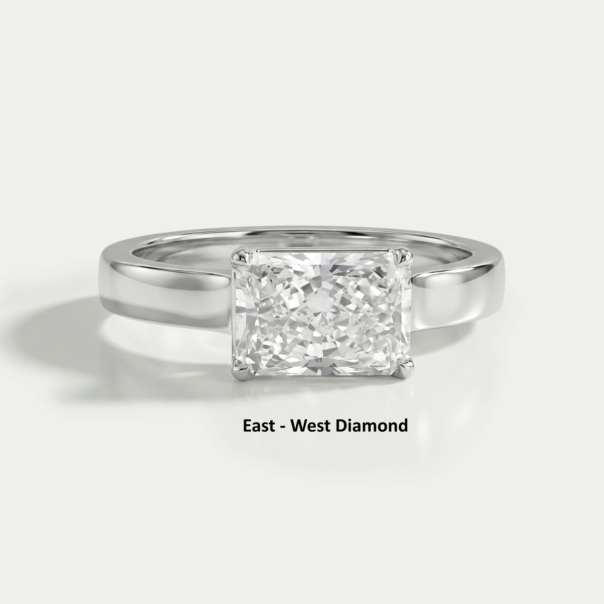 Radiant Lab Diamond Solitaire Engagement Band Ring