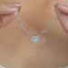 Heart Shape Cluster Lab Diamond Pendant Necklaces