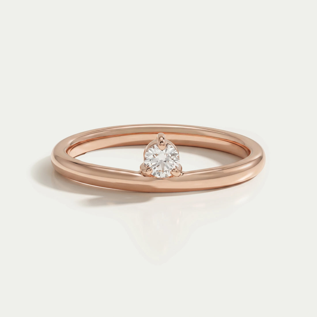Round Lab Diamond Solitaire Engagement Ring