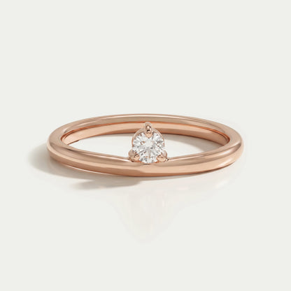 Round Lab Diamond Solitaire Engagement Ring