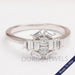 Baguette Cut Lab Cluster Diamond Dainty Ring