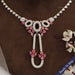 Pink Pear And Marquise Diamond Cluster Bridal Necklace Necklaces