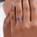 Pink Pear And Heart Cut Lab Diamond Halo Ring Ring