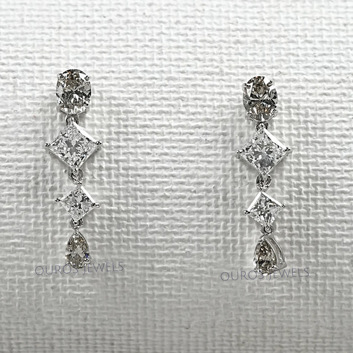 Multi Shape Lab Diamond Drop Earrings Earring
