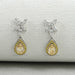 Pear Shaped Yellow Diamond Drop Earrings Earrings