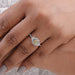 Yellow Radiant Cut Lab Diamond Halo Accent Ring Ring