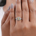 Yellow Radiant Cut Lab Diamond Halo Accent Ring Ring