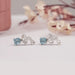 Blue Asscher Lab Diamond Drop Earrings Earrings