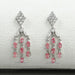 Fancy Pink Pear Chandelier Earrings Earrings