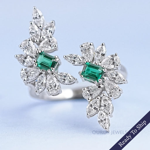 Multi Shape Lab Diamond Bypass Ring