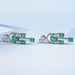 Green Emerald And Diamond Linear Drop Earrings Earring