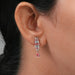 Alternative Pink Baguette Diamond Drop Earrings Earrings