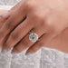 Fancy Brown Octagon Cut Lab Diamond Double Halo Ring Ring