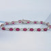 Ruby Oval and Diamond Tennis Bracelet Bracelet
