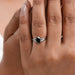 Black Dutch Marquise Cut Accent Anniversary Ring Rings