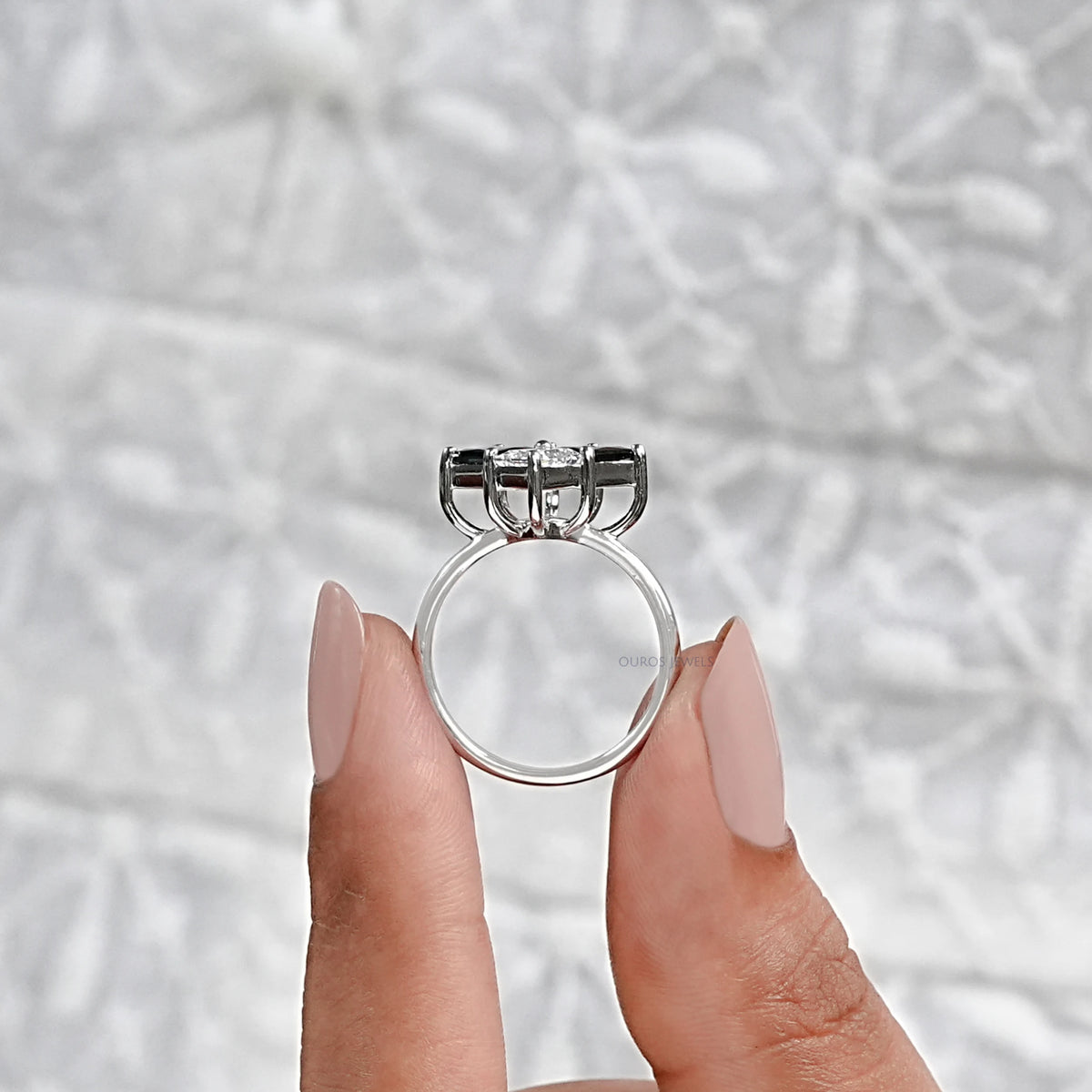 Black Princess Lab Diamond Anniversary Ring Rings
