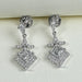 Carre Cut Lab Diamond Dangle Earrings Earring