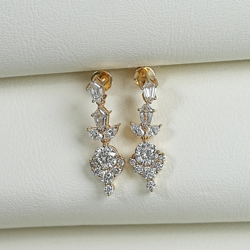 Multi Diamond Dangle Earring