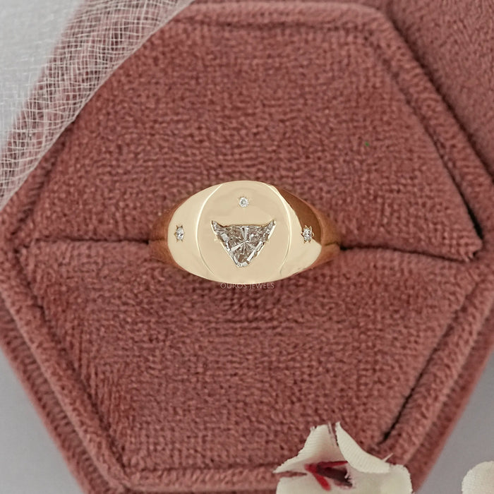 Antique Bull Cut Lab Diamond Wedding Ring Rings