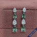 Green Pear Lab Diamond Dangle Earrings Earrings