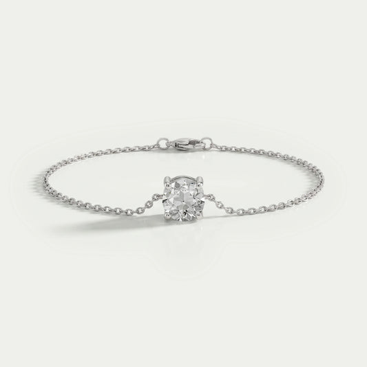 Multi-Labor-Diamantarmband mit Lünettenfassung und Solitär-Kette