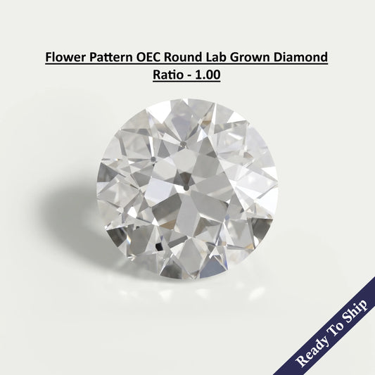 Flower Pattern Old European Round Cut Loose Diamond Loose