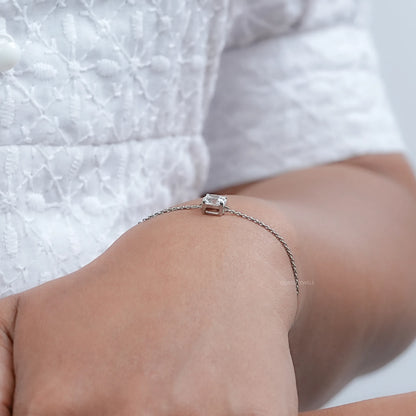 Multi-Labor-Diamantarmband mit Lünettenfassung und Solitär-Kette