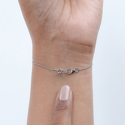 Multi-Labor-Diamantarmband mit Lünettenfassung und Solitär-Kette