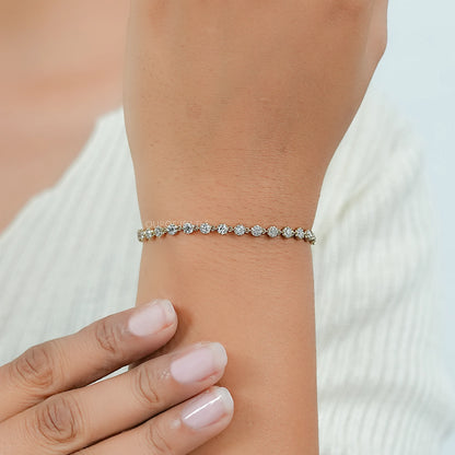 Old European Round Lab Diamond Bracelet