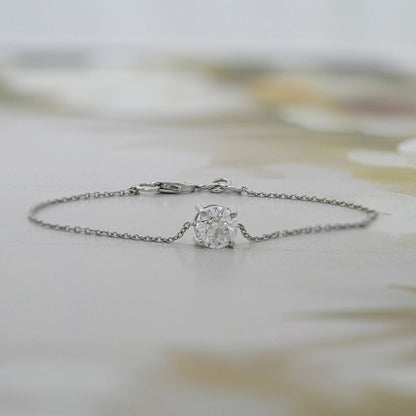 Multi-Labor-Diamantarmband mit Lünettenfassung und Solitär-Kette