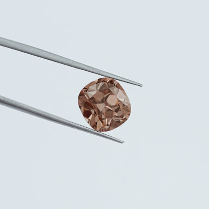 5.08 CT Old Mine Cushion Cut Champagne Diamond Loose