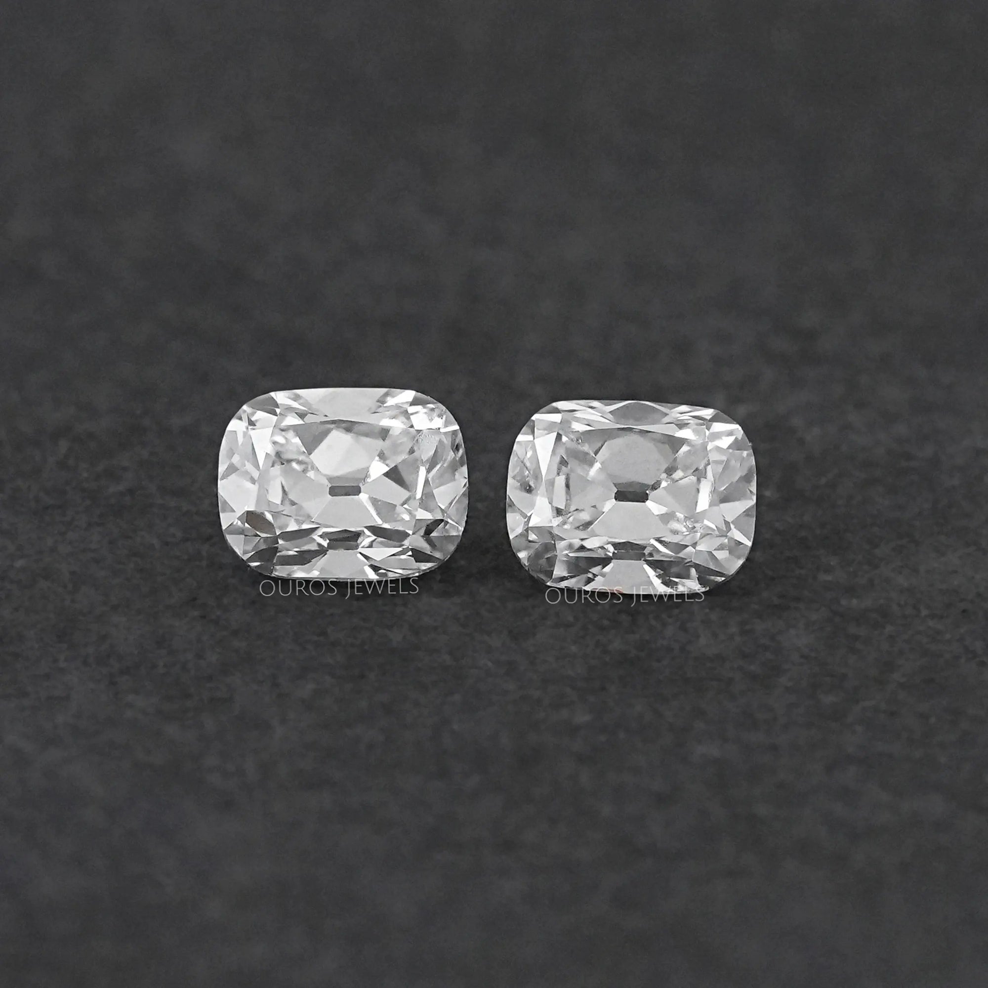 Lab Diamond Old Mine Cushion Matching Pair Loose