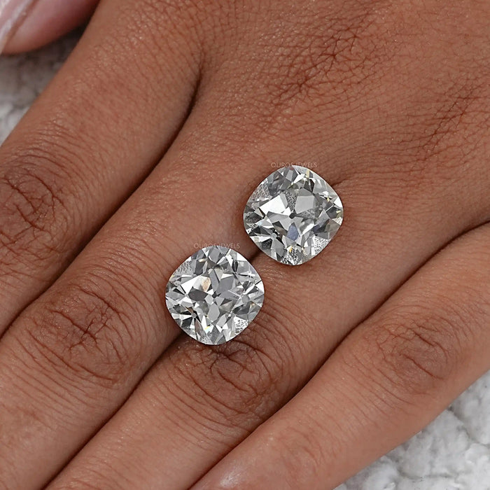 Old Mine Cushion Lab Diamond Matching Pair - K/VS Loose