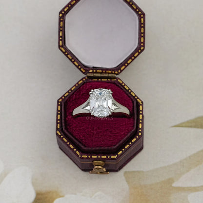 Old Mine Cushion Cut Split Shank Engagement Ring Ring