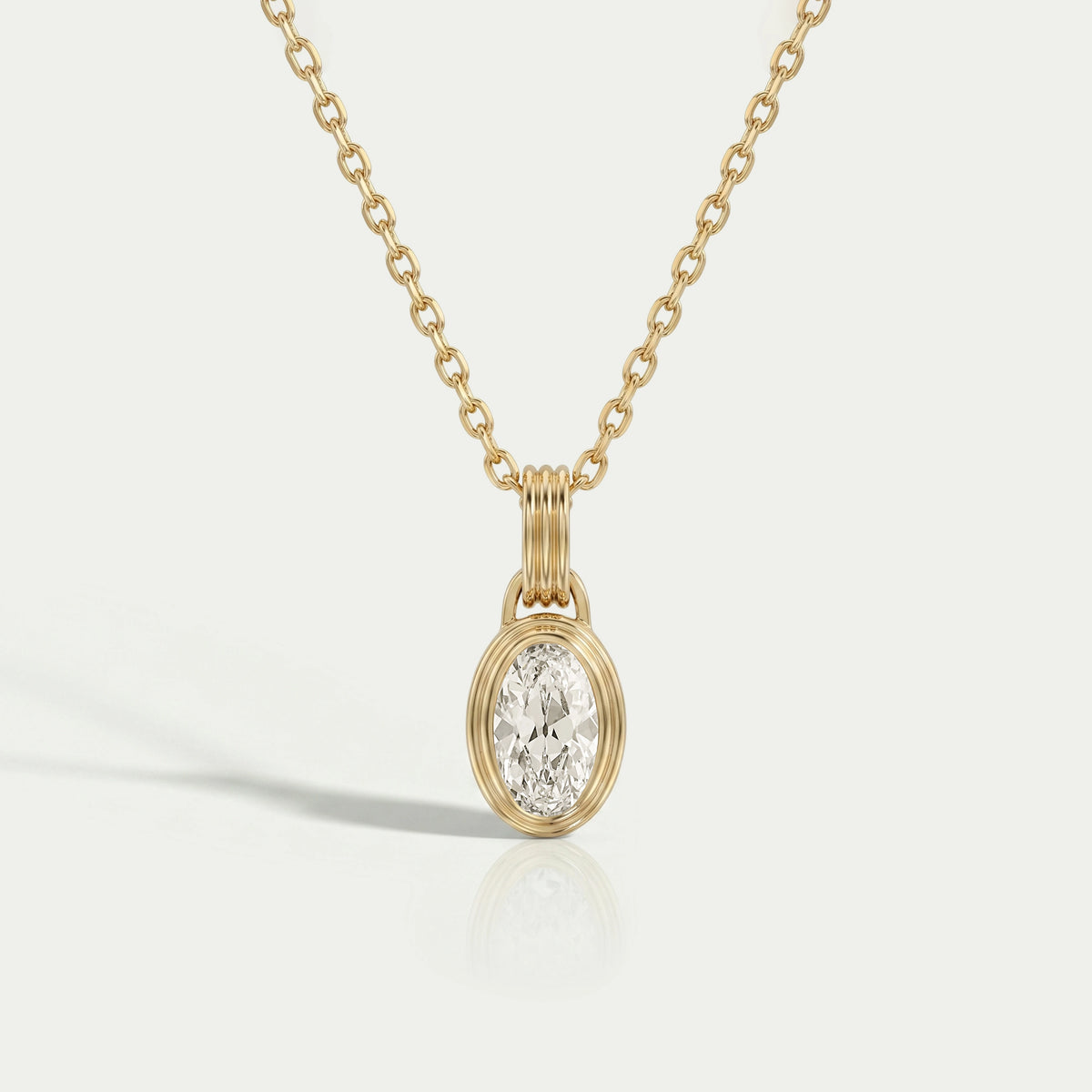 Anhänger mit Minenlabor-Diamant im Bezel-Setting