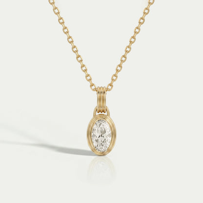 Anhänger mit Minenlabor-Diamant im Bezel-Setting