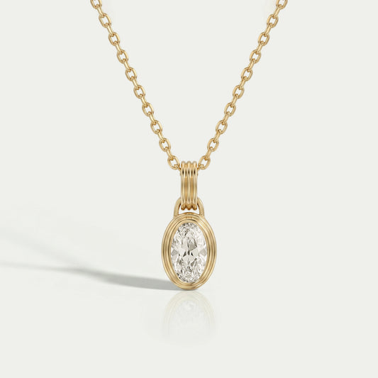 Anhänger mit Minenlabor-Diamant im Bezel-Setting