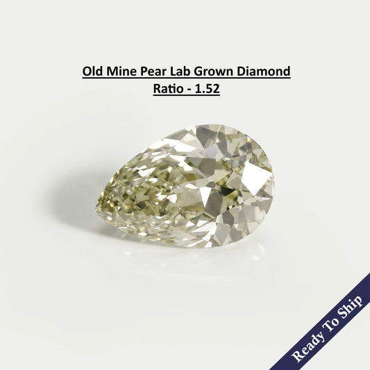 3.47 CT loser Old Mine Pear Cut lose