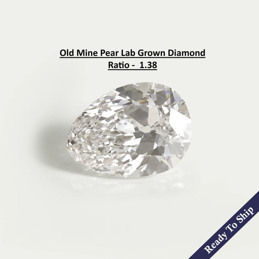 3.53 CT Old Mine Birne im Labor gezüchteter loser Diamant