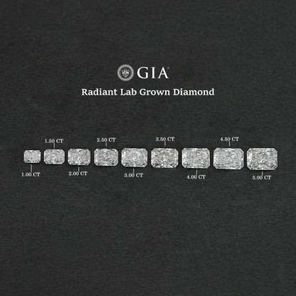 IGI Certified Radiant Cut Lab Grown Diamond GIA Certified Diamond Loose