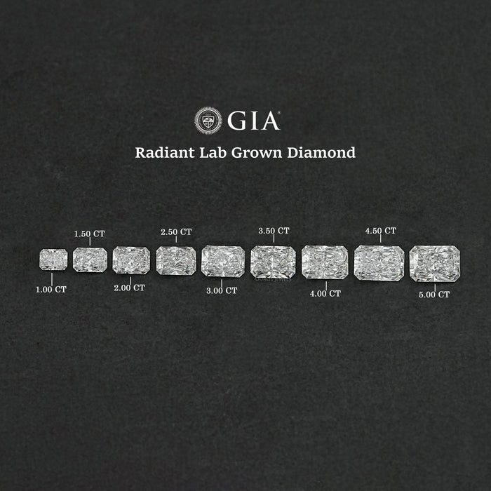 IGI Certified Radiant Cut Lab Grown Diamond GIA Certified Diamond Loose