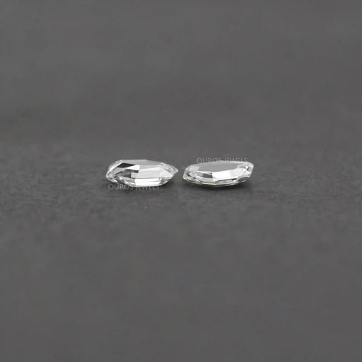 Rose Cut Hexagon Shape Lab Grown Diamond Pair Loose
