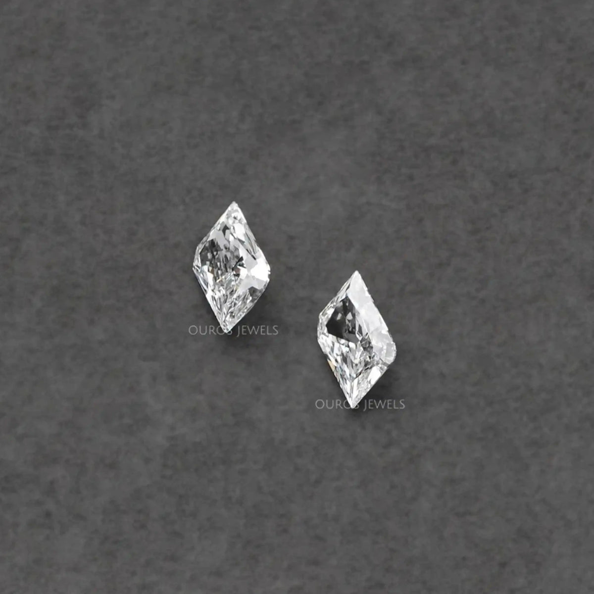 Rounded Modified Kite Shape Lab Diamond Pair Loose