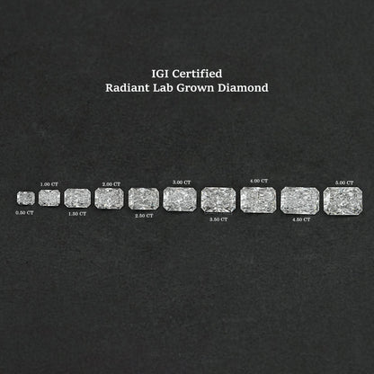 IGI Certified Radiant Cut Lab Grown Diamond IGI Certified Diamond Loose
