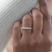 East West Oval Cut Lab Grown Diamond Wedding Band Rings