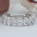 Brilliant Oval Cut Lab Diamond Eternity Wedding Band Rings