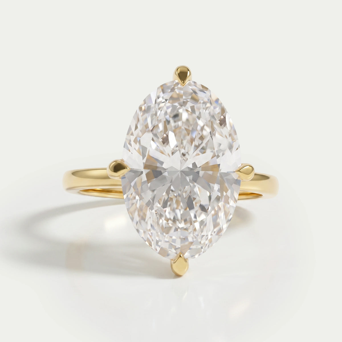 Oval Cut Diamond Solitaire Ring - Hailey Bieber Edition
