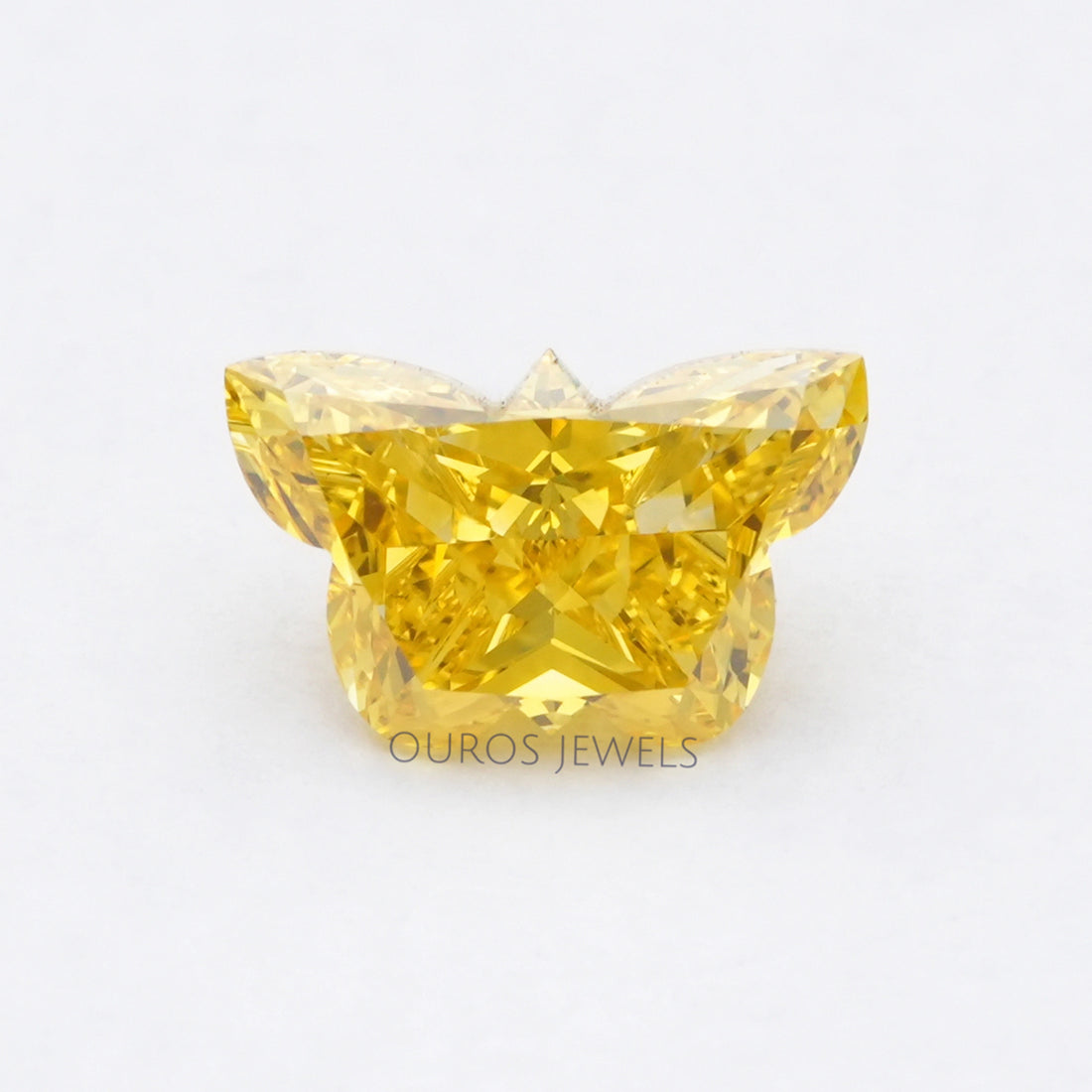 1.55 Carat Yellow Butterfly Cut Lab Diamond