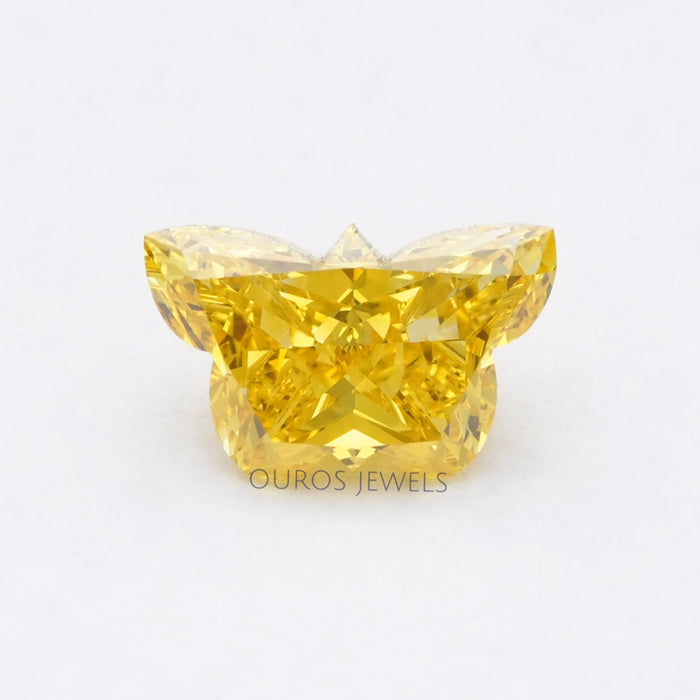 1.55 Carat Yellow Butterfly Cut Lab Diamond
