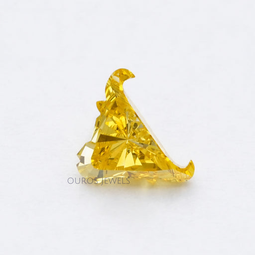 Yellow Bull Cut Lab Grown Diamond